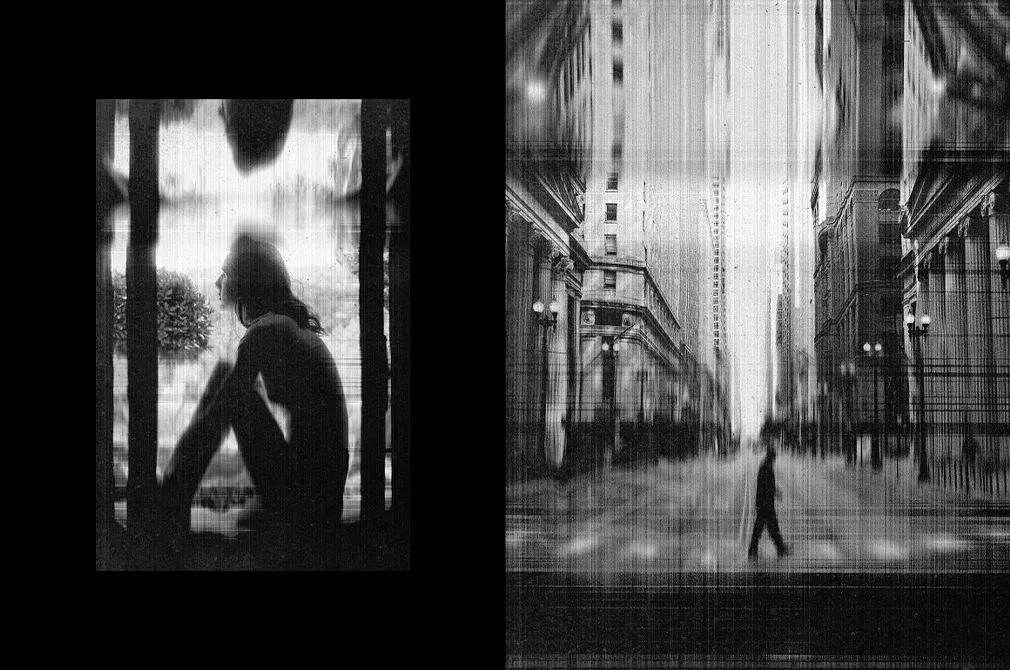 Distorted Printer Photo Effect