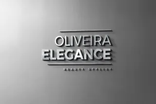 Interior Metal Wordmark Mockup