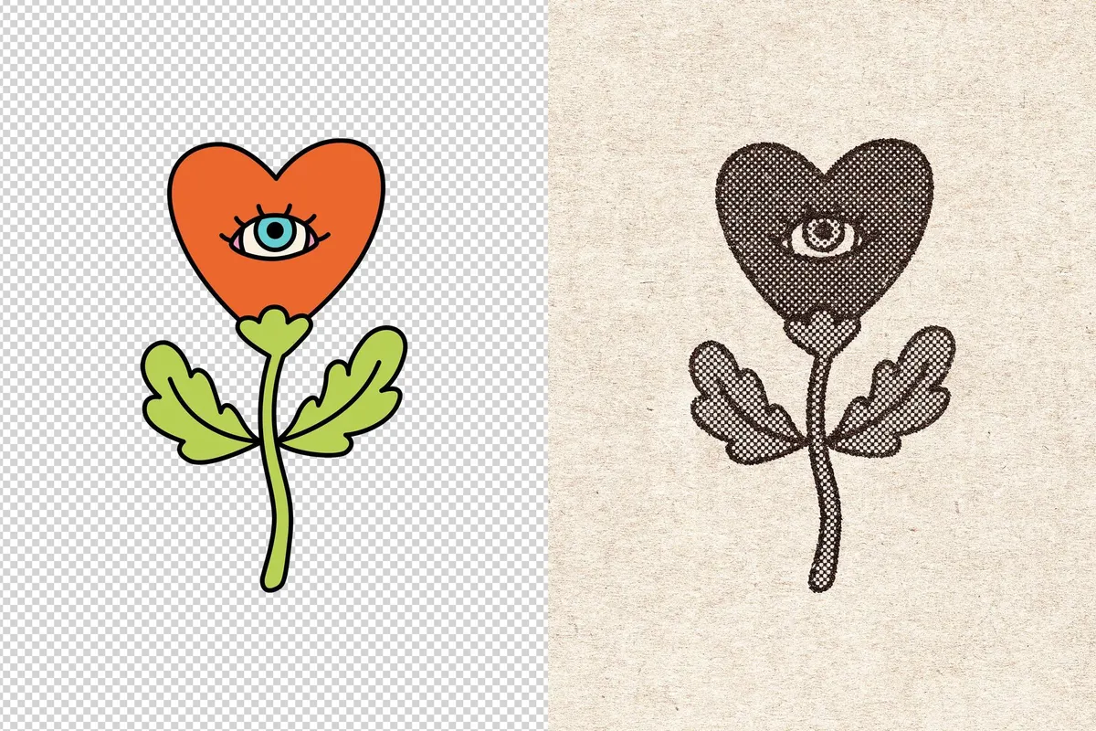 Retro Print Effect