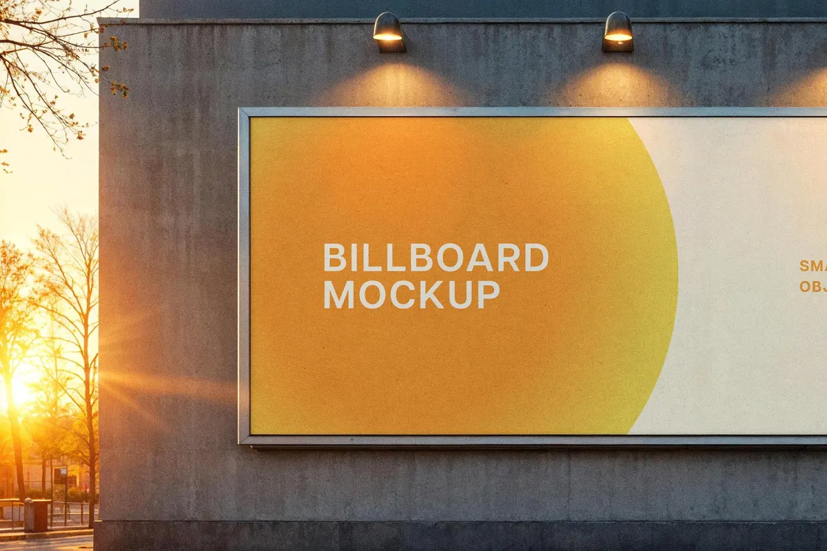 Sunset Outdoor Billboard Mockup