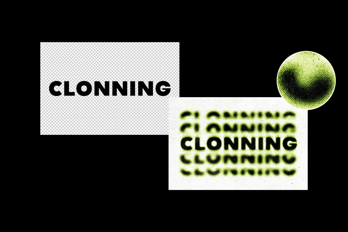 Clonning Duplicate Text Effect