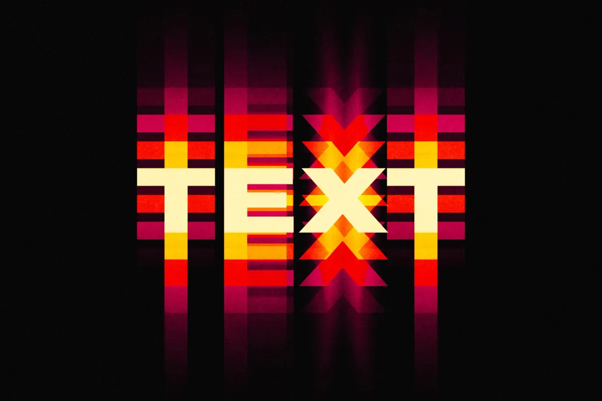 Prismatic Lines Text Effect