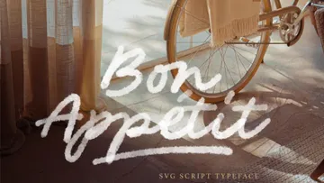 Bon Appetit — SVG Script Font