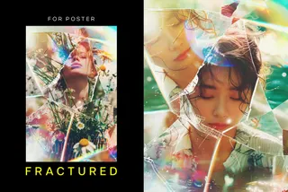 Fractured Glass Pieces Poster Effect