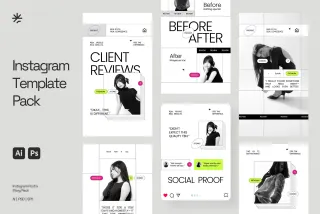 Client Review Instagram Templates for Adobe