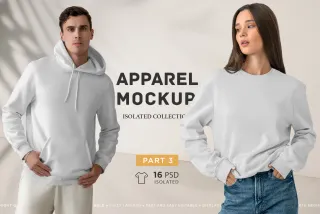 Isolated Apparel Mockups Bundle vol.3