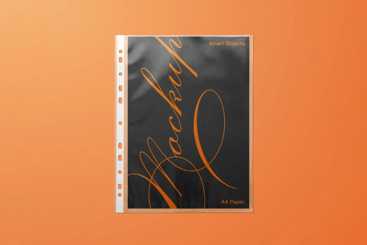 Paper with Page Protector Mockup