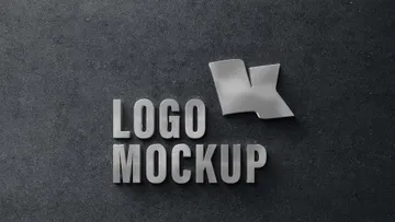 Metallic Sign Logo Mockup