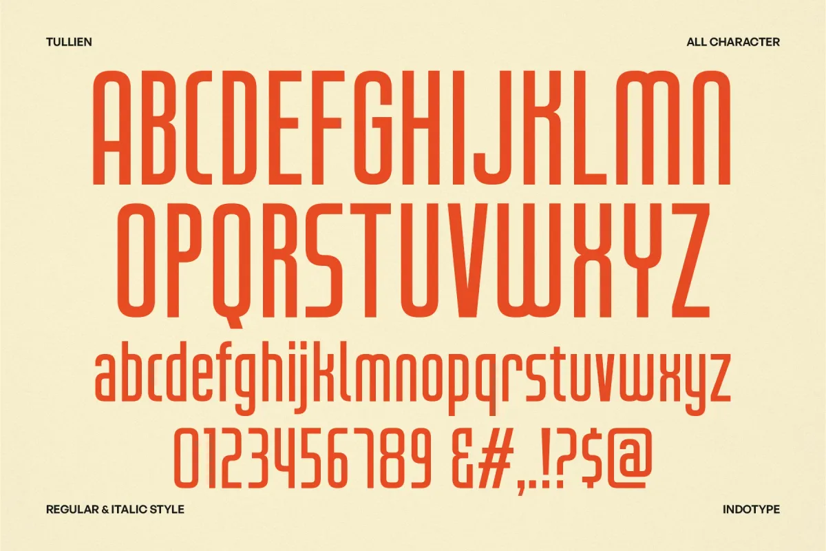 Tullien - Bold Geometric Display Font