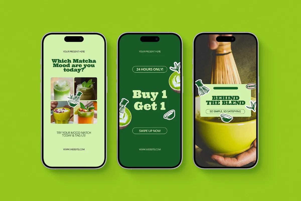 Matcha Promotion Instagram Template Pack