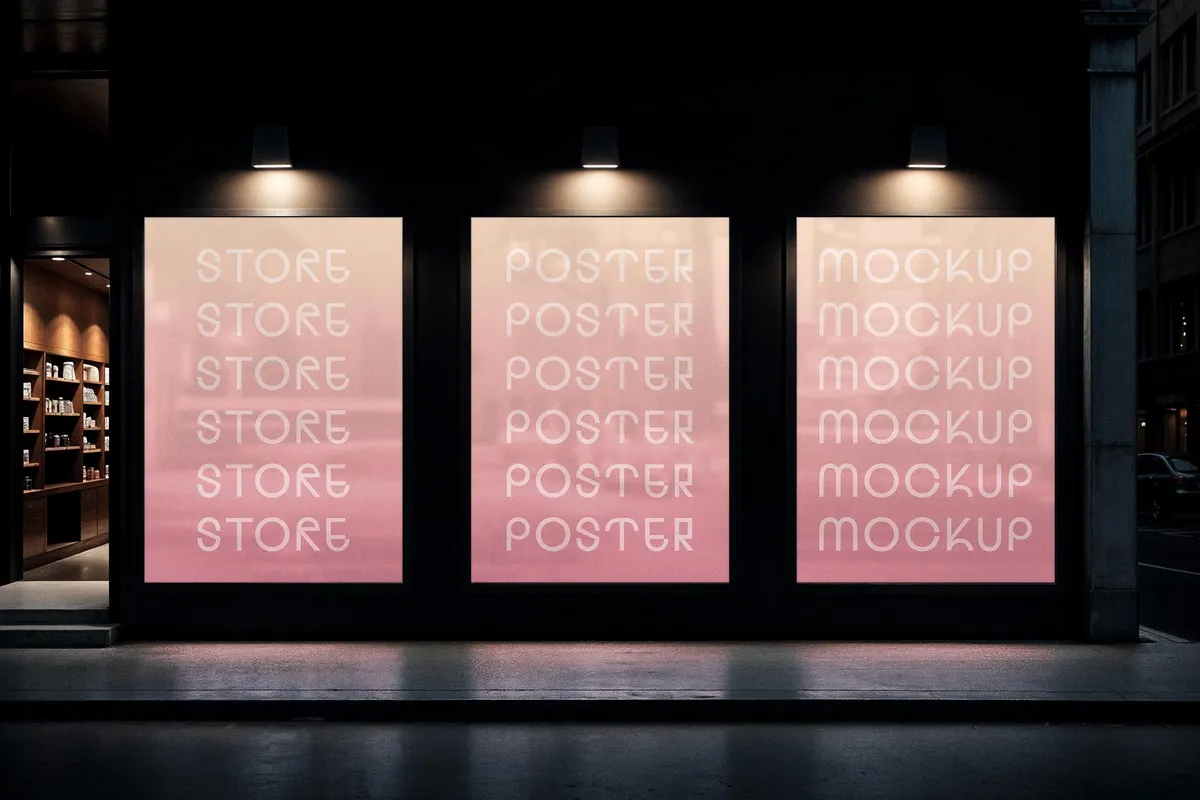 Storefront Posters Mockup