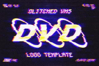 VHS Glitched Text & Logo Effect