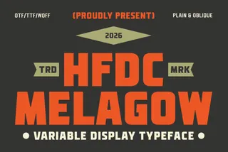Melagow - Variable Display Sans Font