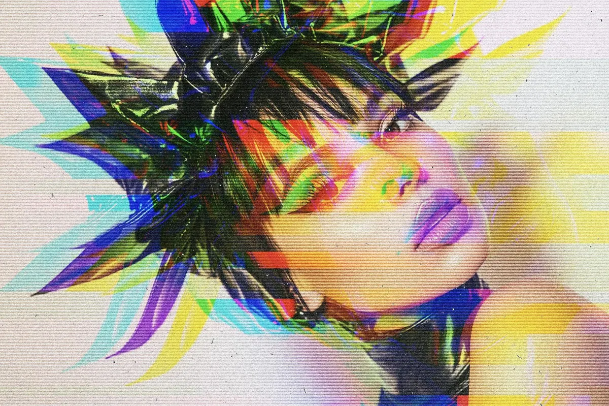 Glitch Retro Photo Effect