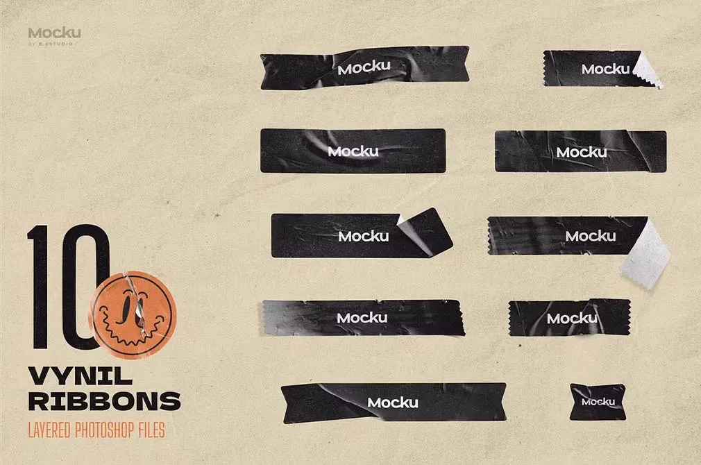 Vinyl Stickers Mockup Pack