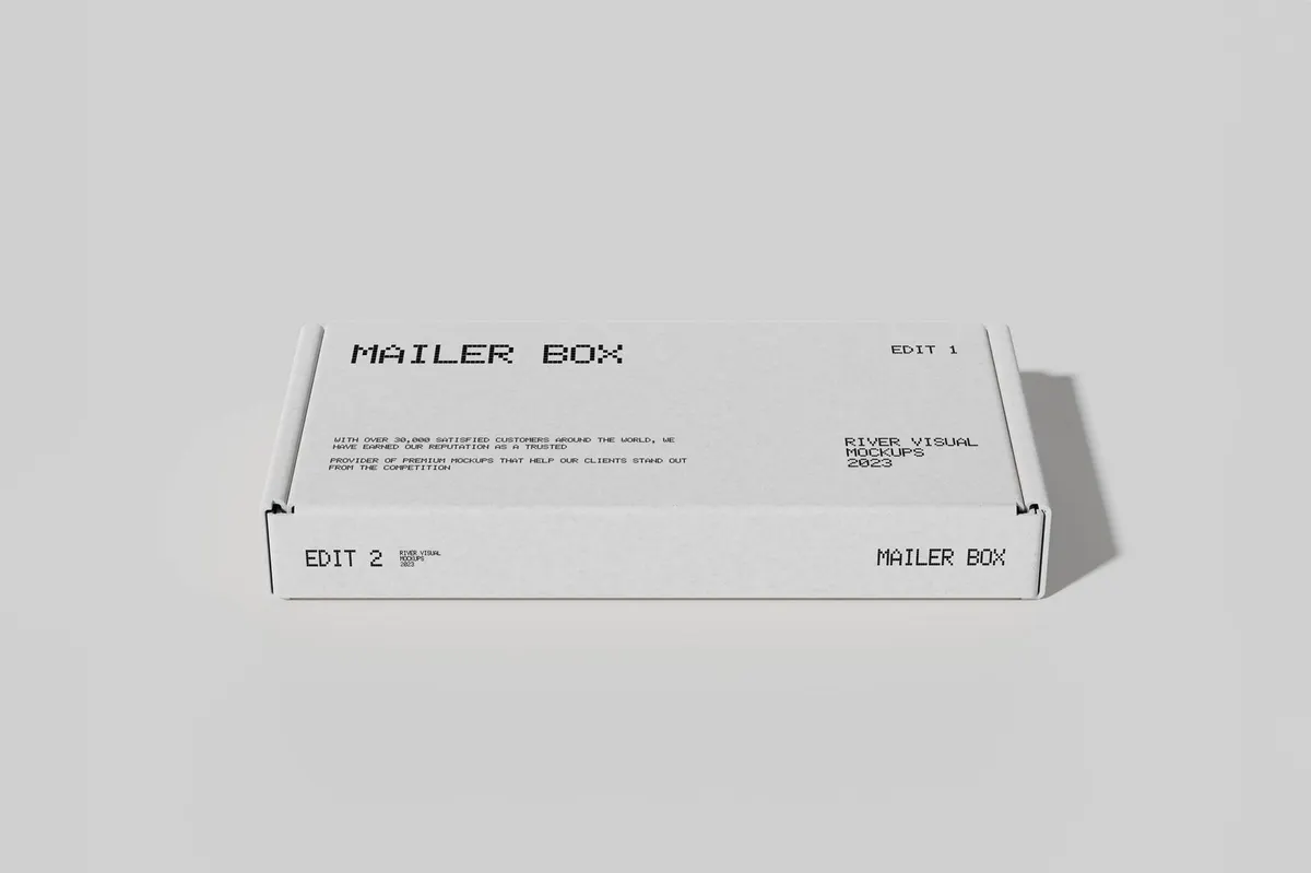 Closed Mailer Box Mockup