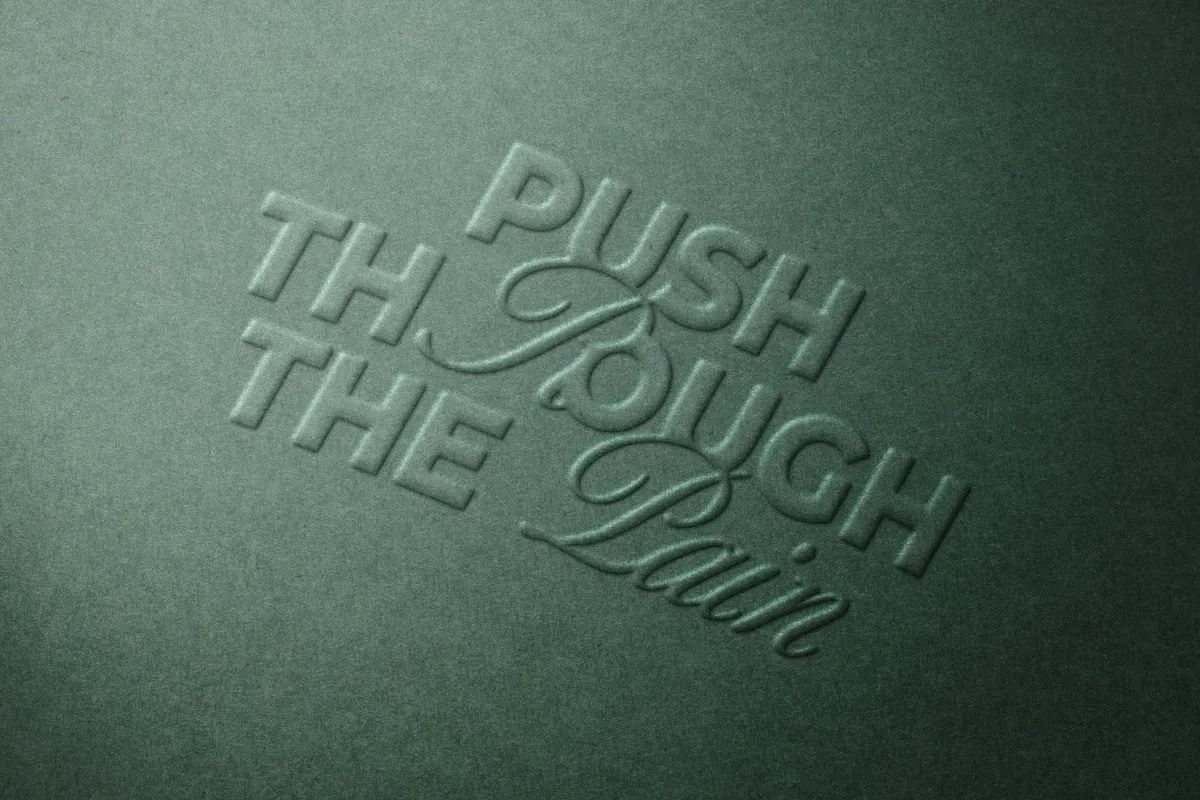 Paper Emboss Logo Mockup
