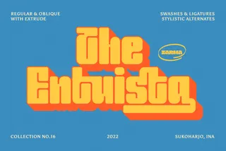 Entuista — Chunky Display Font