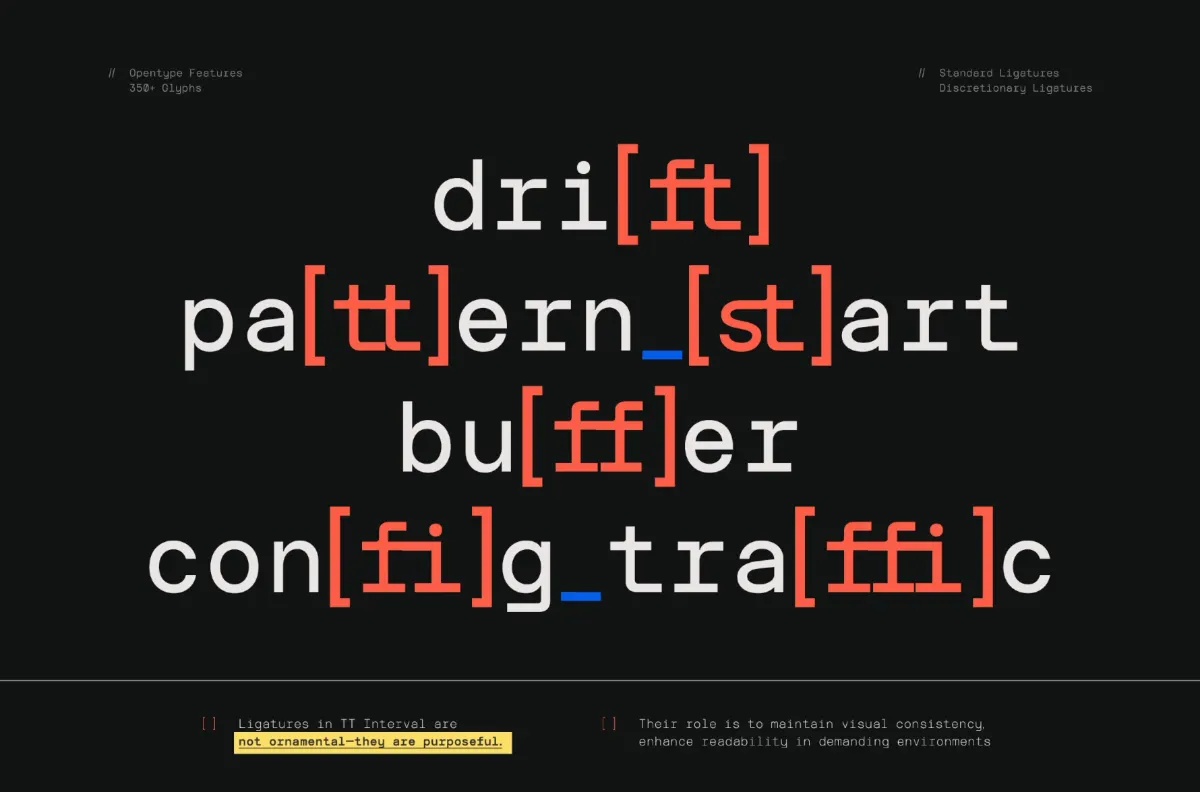 TRT Interval - Mono-Style Sans Font