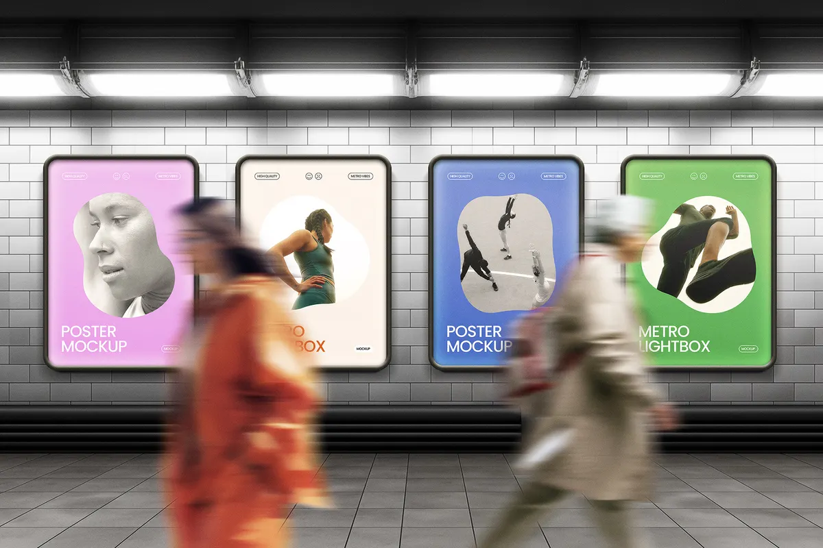 Subway Lightbox Poster Mockup Generator