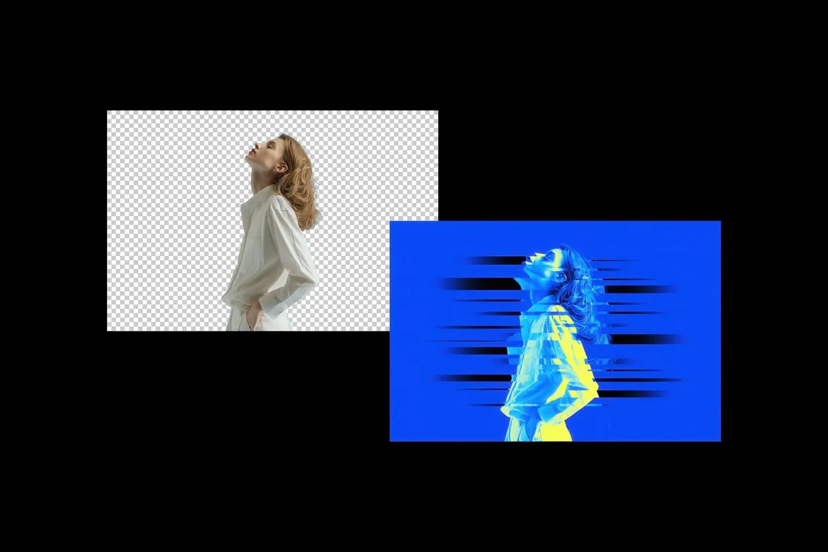 Glitch Duotone Photo Effect
