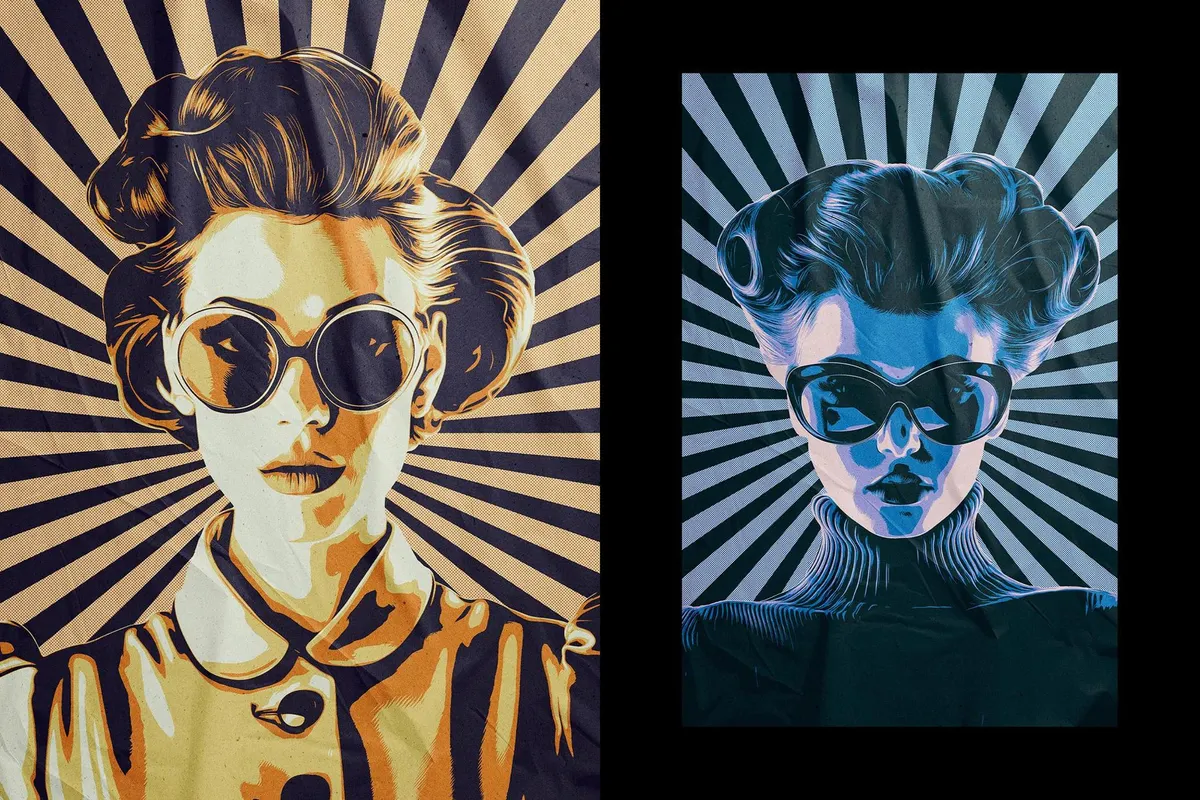 Vintage Pop Art Poster Effect