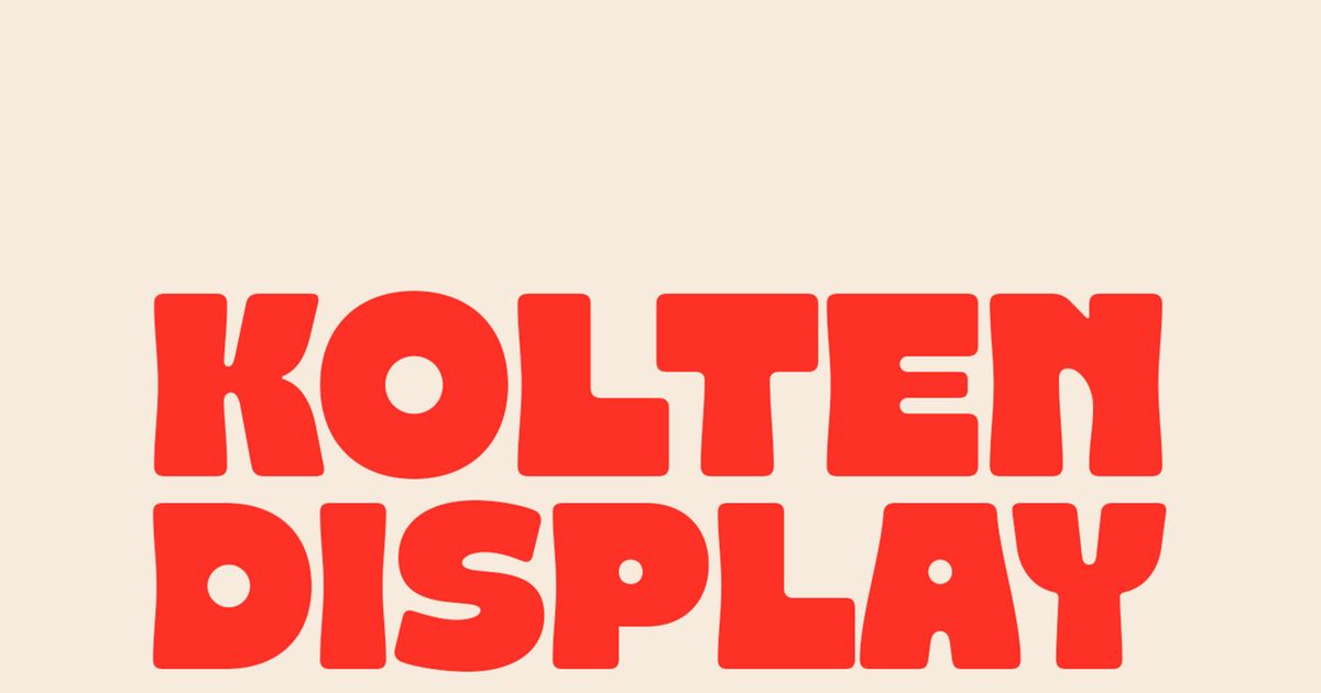 Kolten — Groovy Chunky Display Font | Pixelbuddha