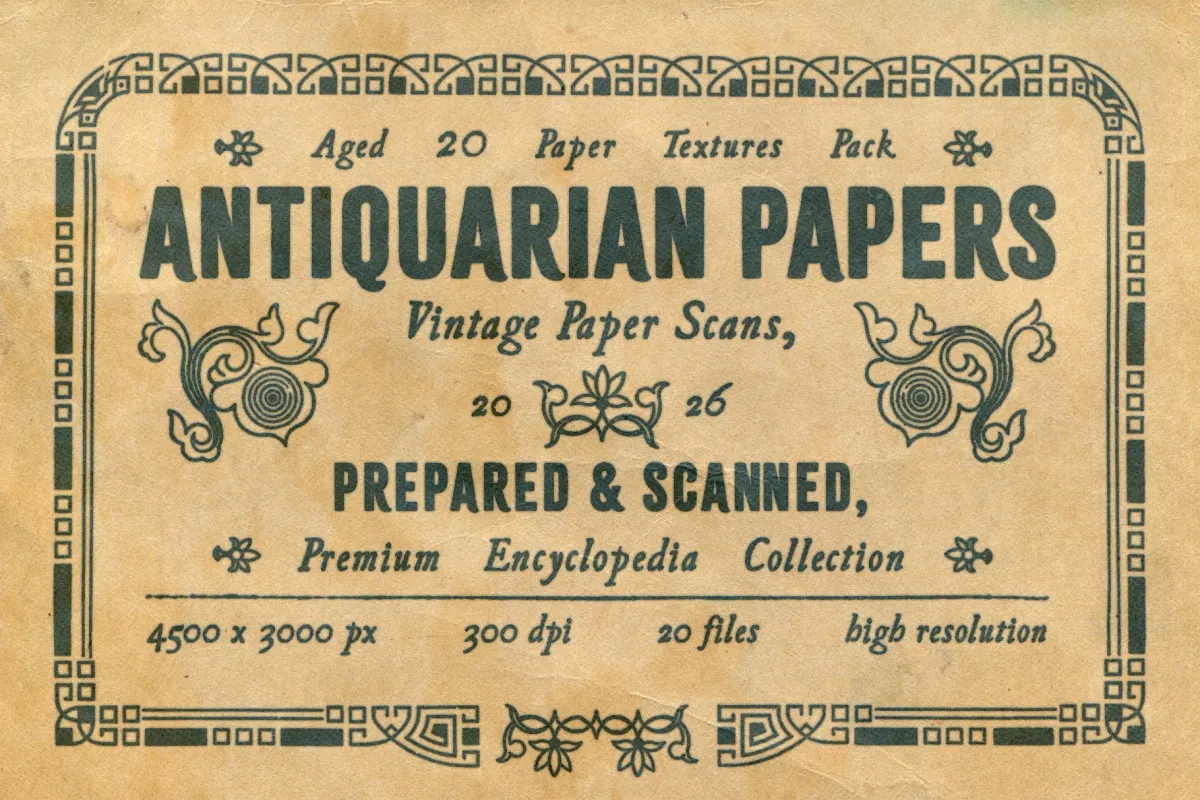 Antiquarian Papers. 20 Premium Textures