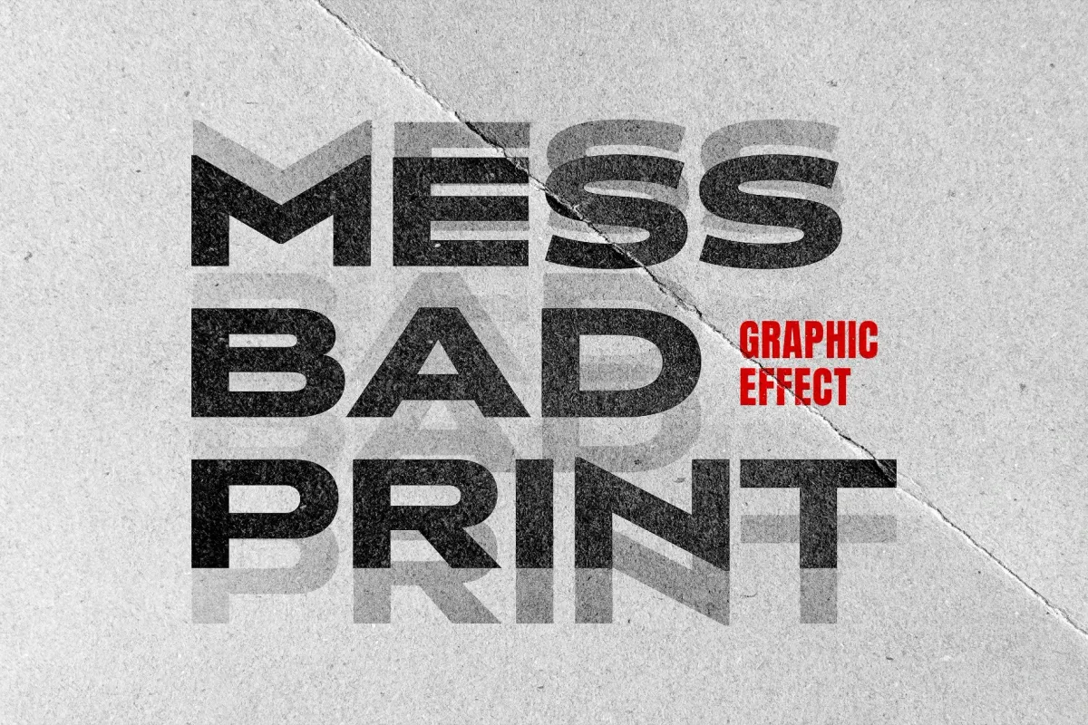 Bad Print Text & Logo Effect