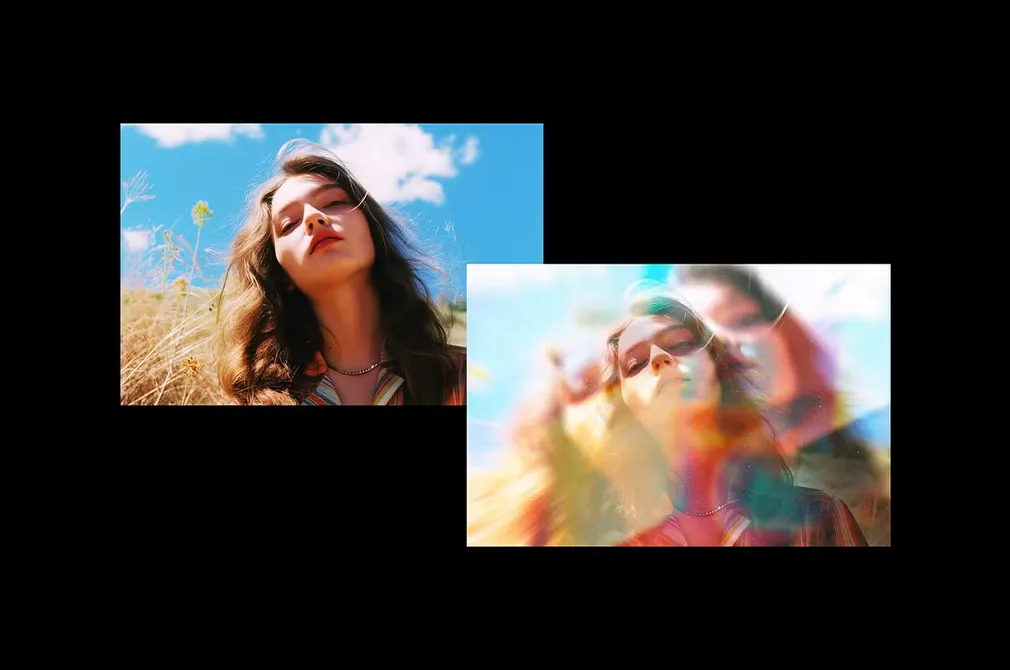 Prism Effect with Light Leak Overlay