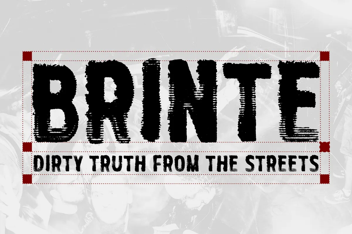 Bleed Print - Distressed Bold Display Font