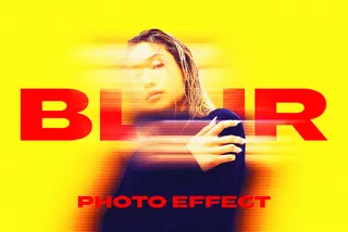 Stripe Motion Blur Photo Effect