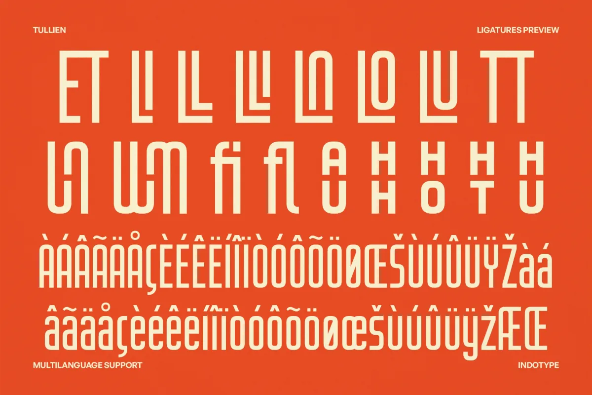 Tullien - Bold Geometric Display Font