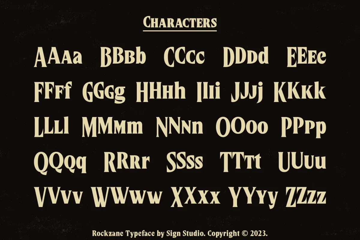 Rockzane — Vintage Display Serif Font
