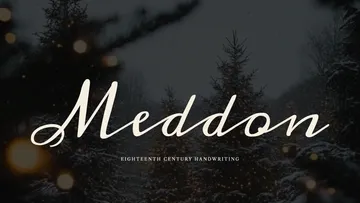 Meddon - Free 18th Century Handwriting Font