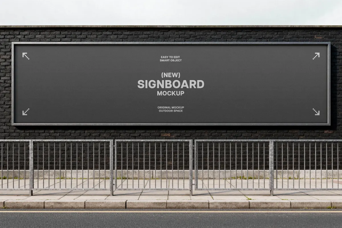 Roadside Signboard Mockup
