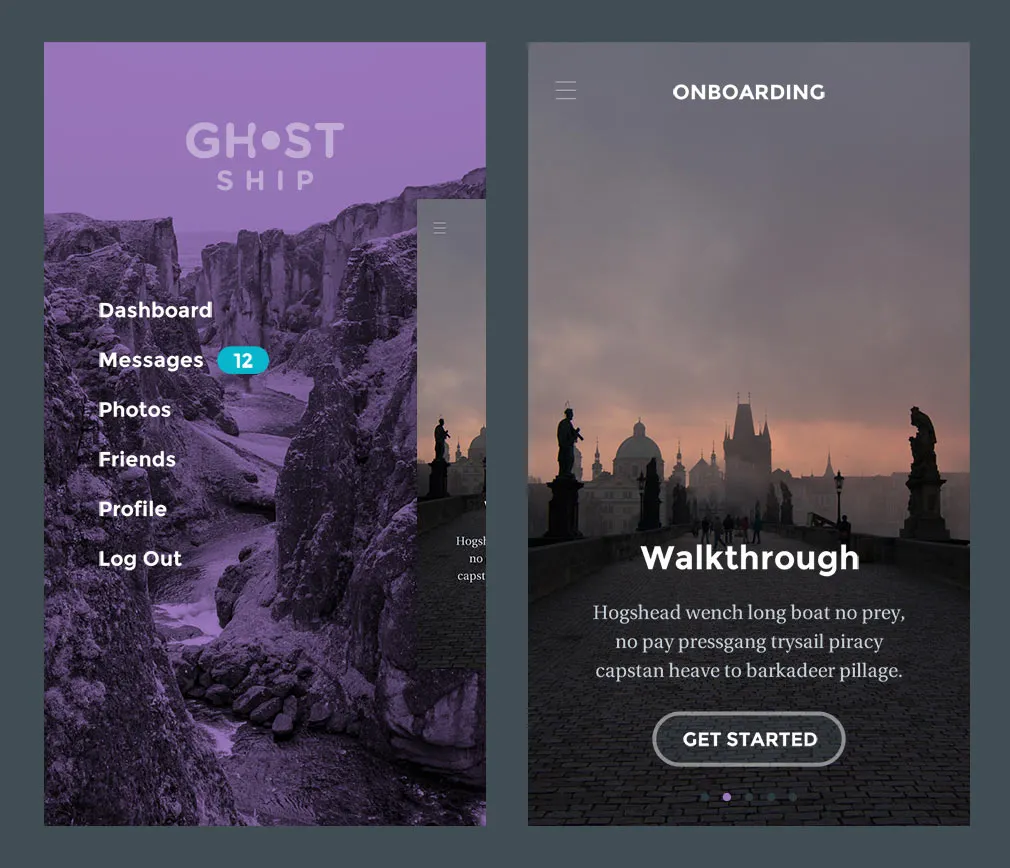 Ghost Ship Mobile UI Kit