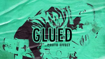 Glued Poster Photo Effect