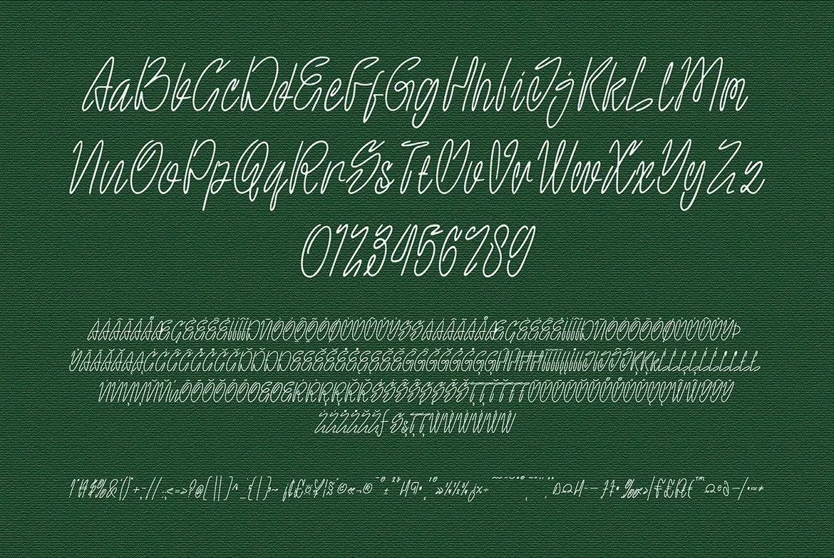 MonoLanes - Monoline Handwritten Script Font