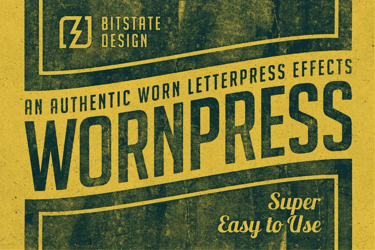 Wornpress - Vintage Letterpress Effect Kit