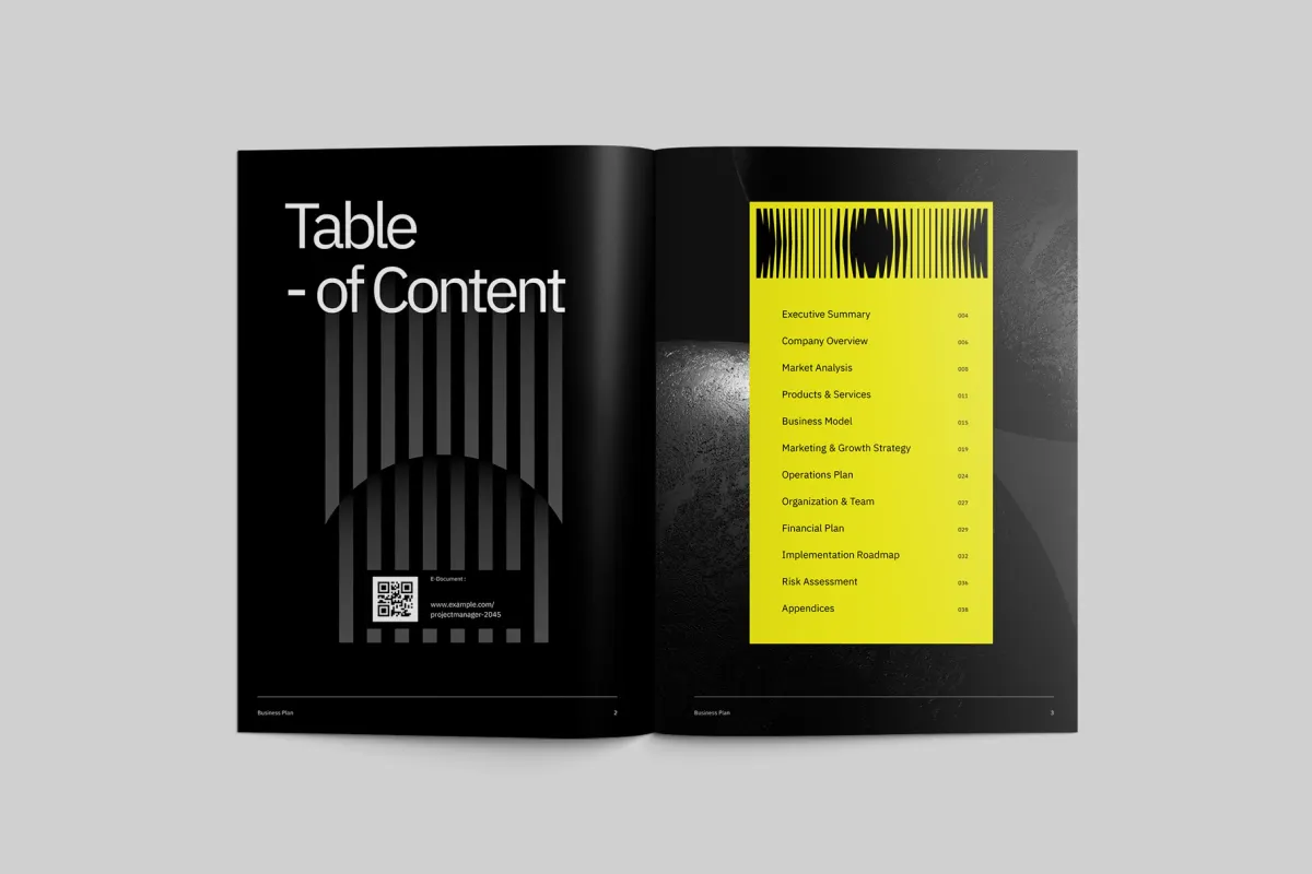 Minimalist Business Plan for Indesign Template