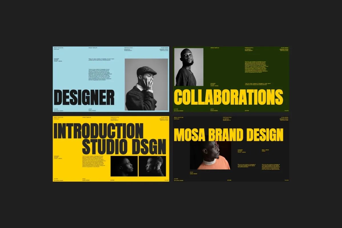 Bold Typography PowerPoint Template - Mosa