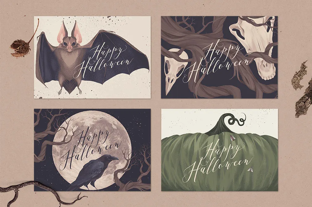 Natural Halloween Graphic Set
