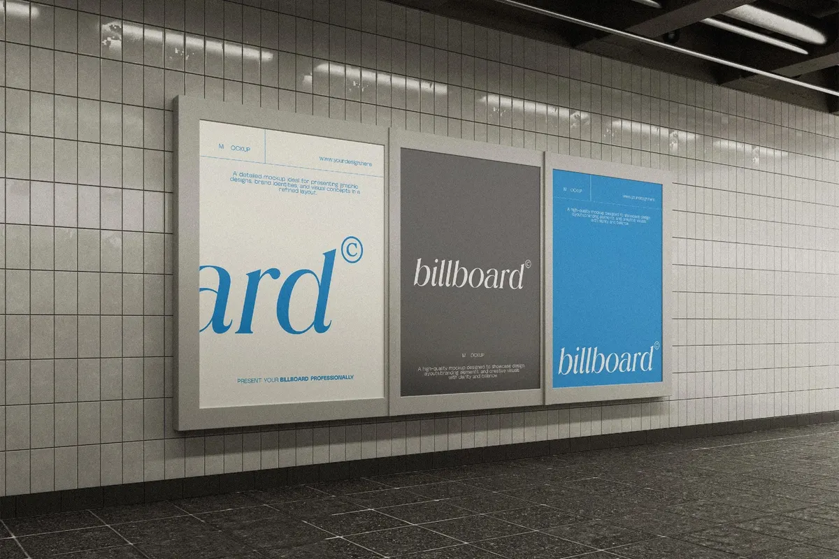 Subway Advertising Poster Mockup