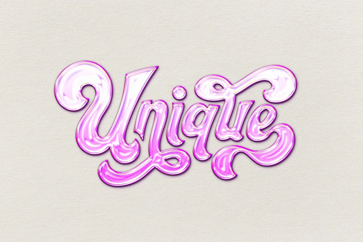 Pink Pop Chrome Text Effect