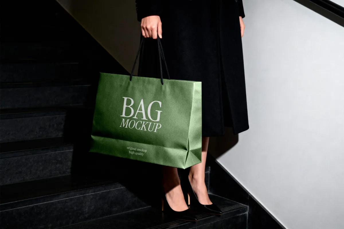 Handheld Shopping Bag Mockup