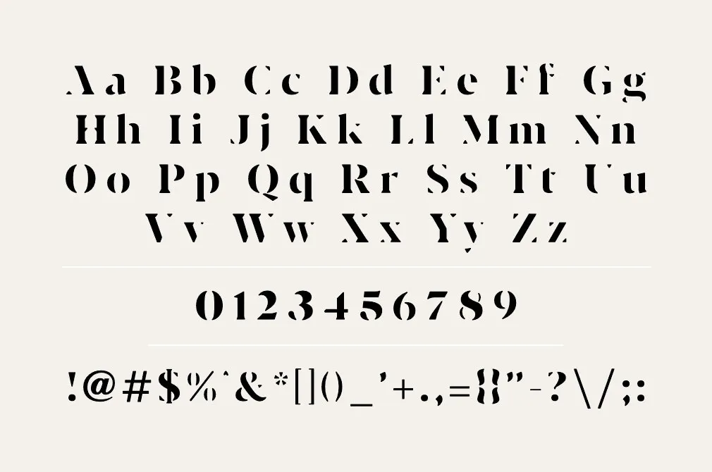 Modernist Milk Stencil Font