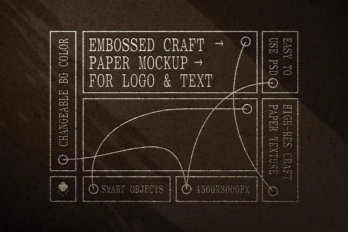 Foil-Stamped Paper Logo Mockup