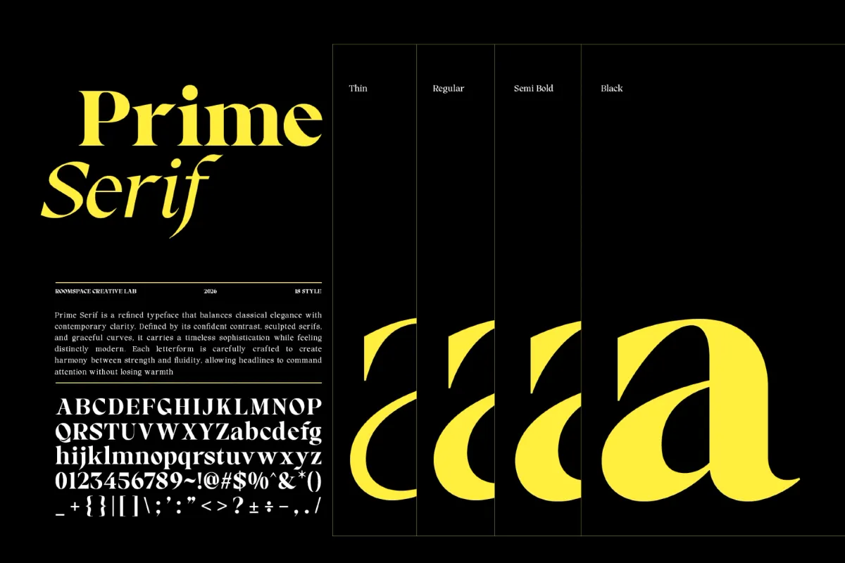 RCL Prime Serif – Modern Editorial Serif Family