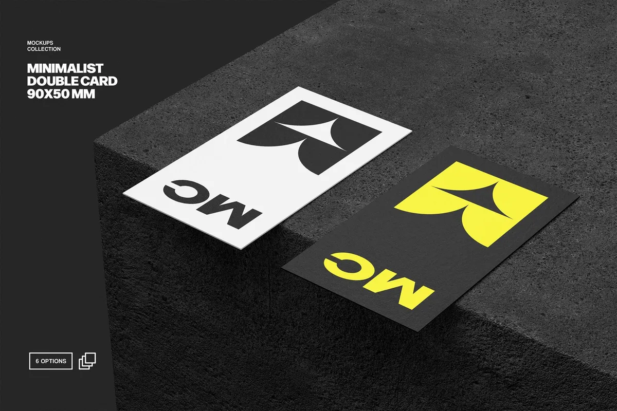 90x50mm Business Cards Mockup